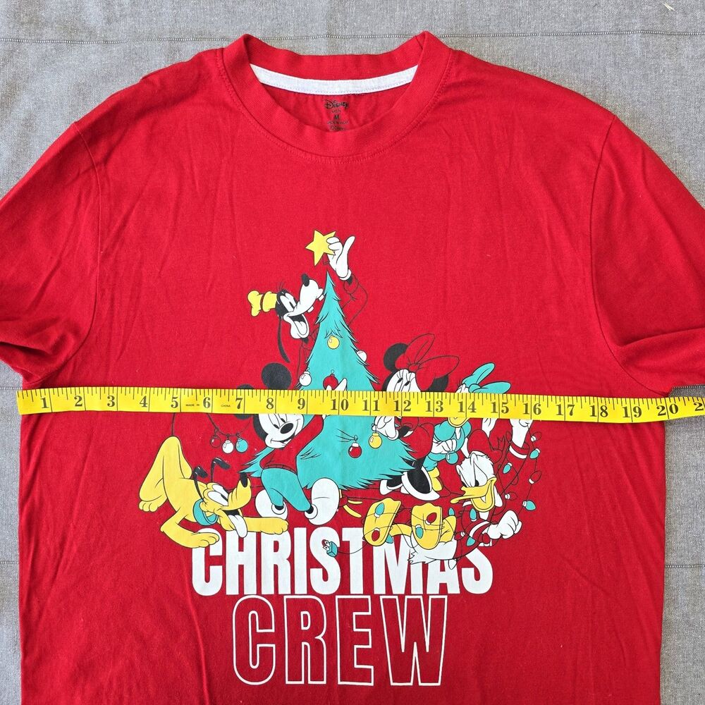Disney Mickey Mouse Christmas Crew Holiday Pajama Lounge Top Only Mens Medium - Picture 3 of 6